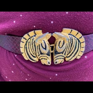 Vintage belt buckle with belt